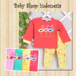 large PU343 Setelan Kaos Lengan Panjang Crane 72 Oranye